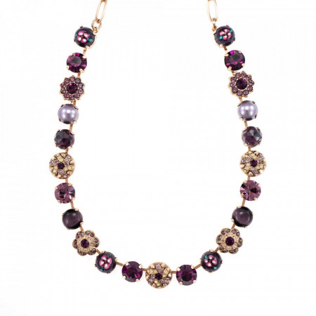 Colier placat cu Aur roz de 24K, cu cristale Swarovski, Bohemian Rhapsody | 3259/1-M1072RG-Mov-6197