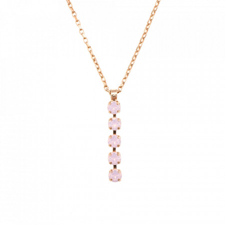 Pandantiv cu lant placat cu Aur roz de 24K, cu cristale Swarovski, Elizabeth | 5425-395395RG-Roz-6937