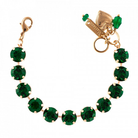 Bratara placata cu Aur roz de 24K, cu cristale Swarovski, Emerald | 4474-205205RG-Verde-1168
