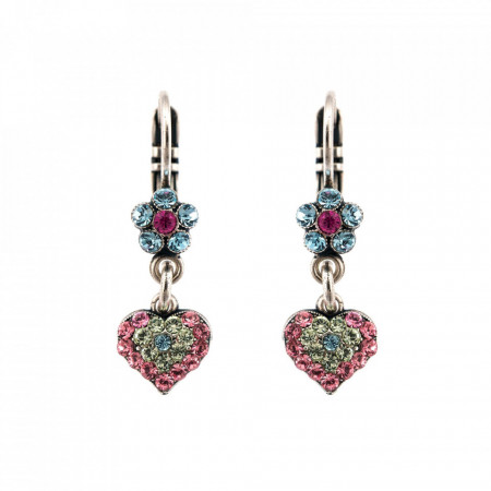 Cercei placati cu Argint 925, cu cristale Swarovski, Spring Flowers | 1322/4-2141SP6-Multicolor-5378