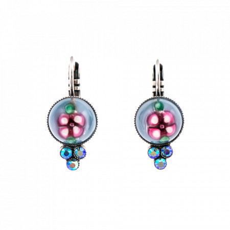 Cercei placati cu Argint 925, cu cristale Swarovski, Paradise | 1018-202ABSP6-Albastru-1268