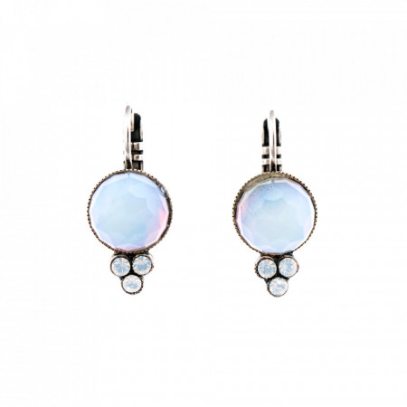 Cercei placati cu Argint 925, cu cristale Swarovski, Seashell | 1018M-83SP6-Multicolor-1278