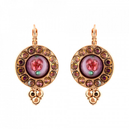 Cercei placati cu Aur roz de 24K, cu cristale Swarovski, Bohemian Rhapsody | 1219/1-1072RG6-Mov-5548