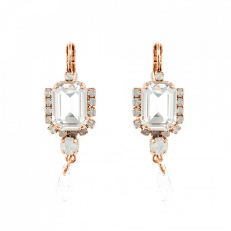 Cercei placati cu Aur roz de 24K, cu cristale Swarovski, Forever | 1080/1-5087RG6-Multicolor-1758