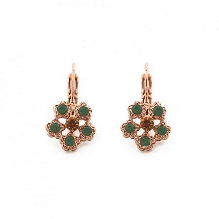 Cercei placati cu Aur roz de 24K, cu cristale Swarovski, Happy Days | 1502/1-1007rg6-Multicolor-6068