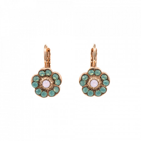 Cercei placati cu Aur roz de 24K, cu cristale Swarovski, California Dreaming | 1220-1063RG6-Multicolor-5558