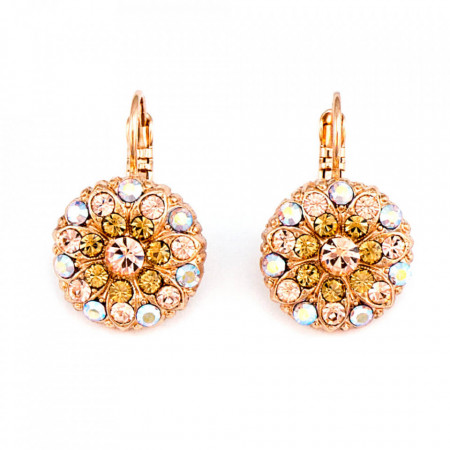 Cercei placati cu Aur roz de 24K, cu cristale Swarovski, Guardian Angel | 1029-362RG6-Auriu-1338