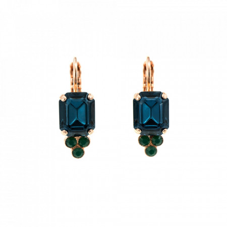 Cercei placati cu Aur roz de 24K, cu cristale Swarovski, Julia | 1009-1316RG6-Multicolor-1308