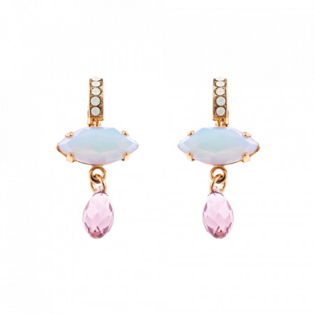 Cercei placati cu Aur roz de 24K, cu cristale Swarovski, Purple Rain | 1111/1-M83371RG6-Multicolor-1948