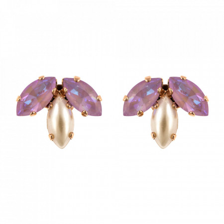 Cercei placati cu Aur roz de 24K, cu cristale Swarovski, Romance | 1238/5-139-10RG2-Multicolor-5598