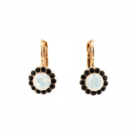 Cercei placati cu Aur roz de 24K, cu cristale Swarovski, St. Martin - Caribbean Life | 1133-M87-3RG6-Multicolor-2028