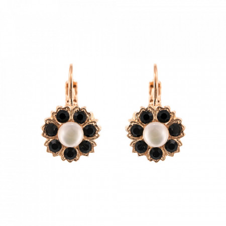 Cercei placati cu Aur roz de 24K, cu cristale Swarovski, St. Martin - Caribbean Life | 1411/2-M87-3RG6-Multicolor-5578