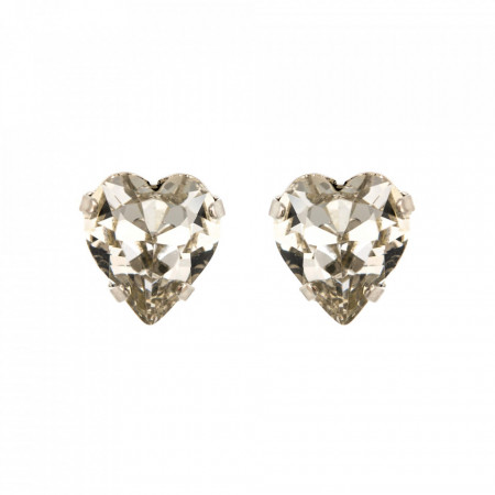 Cercei placati cu rodiu, cu cristale Swarovski, Aura | 1100/2-001RO2-Transparent-1888