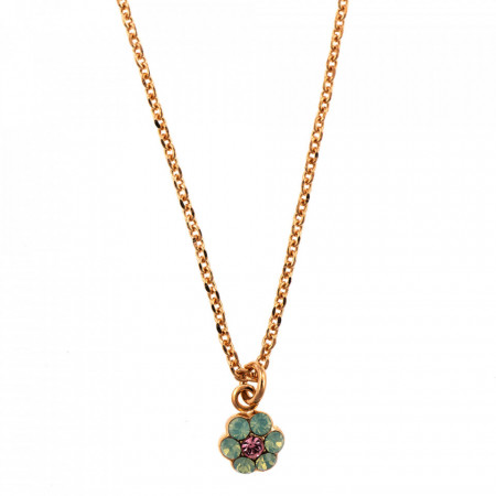 Pandantiv cu lant placat cu Aur roz de 24K, cu cristale originale, California Dreaming | 5166/10-806RG