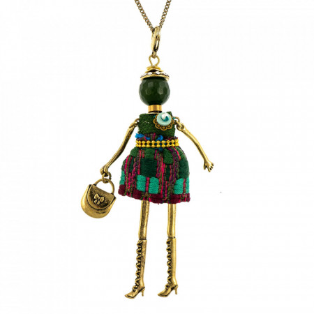 Bambola in Stile Goteborg-Gold-Green-Verde-719