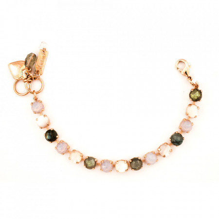 Bratara placata cu Aur roz de 24K, cu cristale Swarovski, Seashell | 4252M-1006RG-Alb-1079