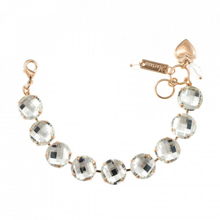 Bratara placata cu Aur roz de 24K, cu cristale Swarovski, On a Clear Day | 4438-001001RG-Transparent-1159