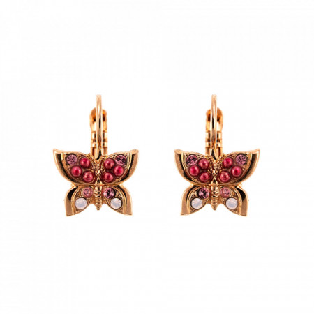 Cercei placati cu Aur roz de 24K, cu cristale Swarovski, Antigua | 1155-223-1RG6-Roz-5319