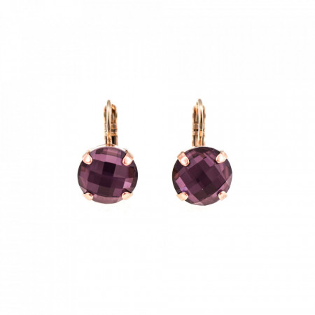 Cercei placati cu Aur roz de 24K, cu cristale Swarovski, Bohemian Rhapsody | 1448A-204RG6-Mov-6039