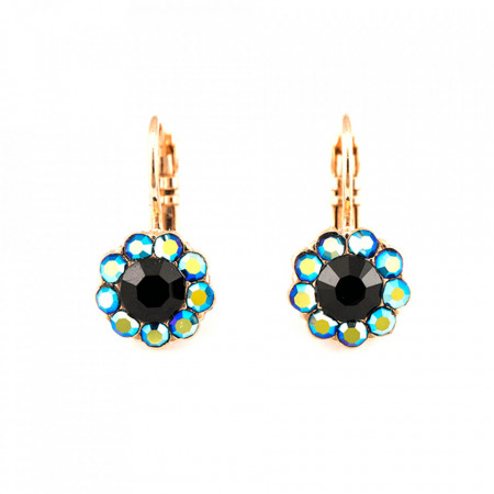 Cercei placati cu Aur roz de 24K, cu cristale Swarovski, Grease Lightning | 1379-667RG6-Multicolor-5509