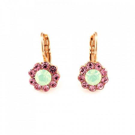 Cercei placati cu Aur roz de 24K, cu cristale Swarovski, California Dreaming | 1379-1028RG6-Roz-5479