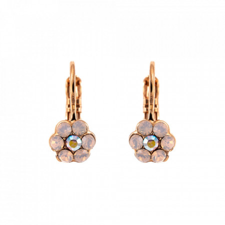 Cercei placati cu Aur roz de 24K, cu cristale Swarovski, Elizabeth | 1166/1-395RG6-Roz-5379