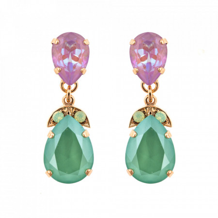 Cercei placati cu Aur roz de 24K, cu cristale Swarovski, Lavender | 1032/4-1910RG2-Multicolor-1419
