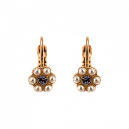 Cercei placati cu Aur roz de 24K, cu cristale Swarovski, Romance | 1166/1-139-10RG6-Multicolor-5369