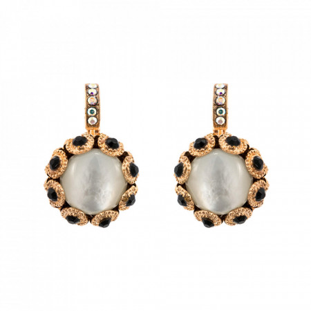 Cercei placati cu Aur roz de 24K, cu cristale Swarovski, St. Martin - Caribbean Life | 1386-M87-3RG6-Multicolor-5529