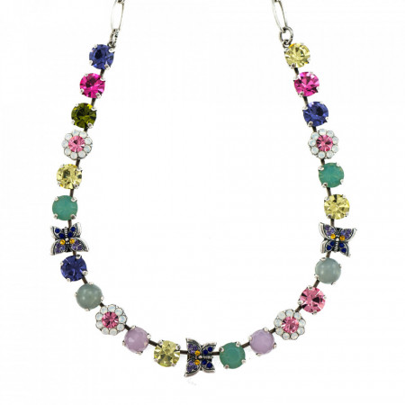 Colier placat cu Argint 925, cu cristale Swarovski, Flower Power | 3063-M803SP-Multicolor-6289