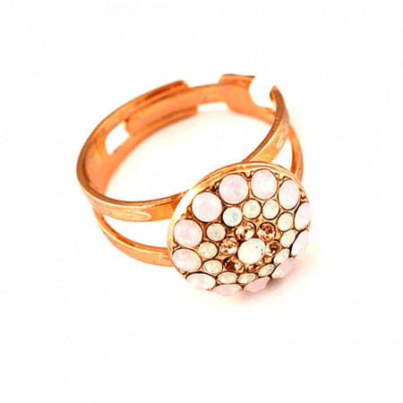 Inel placat cu Aur roz de 24K, cu cristale Swarovski, Tiara Day | 7141/1-2333RG-Multicolor-7699