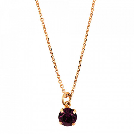 Pandantiv cu lant placat cu Aur roz de 24K, cu cristale originale, Take my Breath Away | 5440-204RG