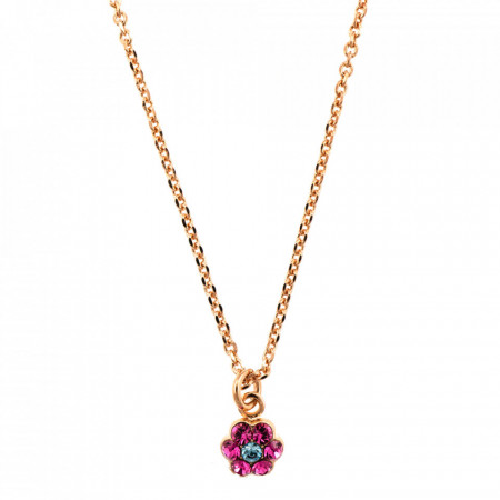 Pandantiv cu lant placat cu Aur roz de 24K, cu cristale Swarovski, Memories of Montmartre | 5166/10-1146RG
