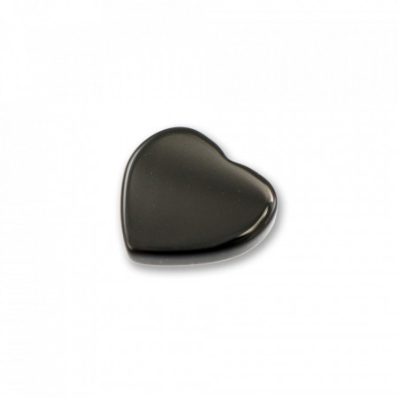 Piatra semipretioasa Heart Black Agate interschimbabila pentru Pandantivul Magic Pendant - Magic Love-Negru-8769