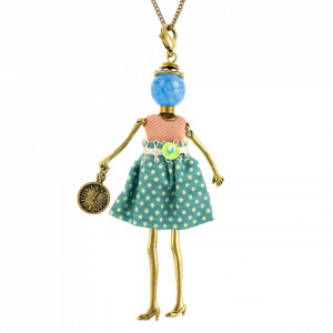 Bambola in Stile Cracovia-Gold-Blue