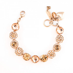 Bratara placata cu Aur roz de 24K, cu cristale originale, Jackie | 4084-39132RG