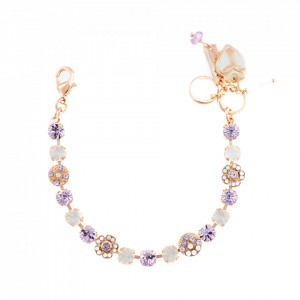 Bratara placata cu Aur roz de 24K, cu cristale originale, Purple Rain | 4005/1-M83371RG