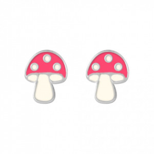Cercei Argint 925 pentru copii, Fairy Tale Pink Mushroom-Roz-8280