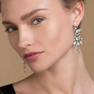 Cercei placati cu Argint 925, cu cristale Swarovski, Forever | 1529-1049SP6-Multicolor-6470