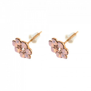 Cercei placati cu Aur roz de 24K, cu cristale Swarovski, Antigua | 1082/2-223-1RG2-Roz-2080