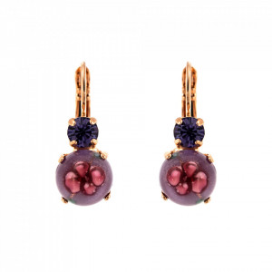 Cercei placati cu Aur roz de 24K, cu cristale Swarovski, Bohemian Rhapsody | 1062-204RG6-Mov-1600