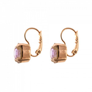 Cercei placati cu Aur roz de 24K, cu cristale Swarovski, Cappuccino DeLite | 1445-148RG6-Multicolor-6410