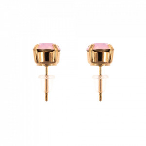 Cercei placati cu Aur roz de 24K, cu cristale Swarovski, Elizabeth | 1440-395RG2-Roz-6350