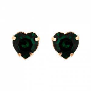 Cercei placati cu Aur roz de 24K, cu cristale Swarovski, Emerald | 1100/2-205RG2-Verde-1890