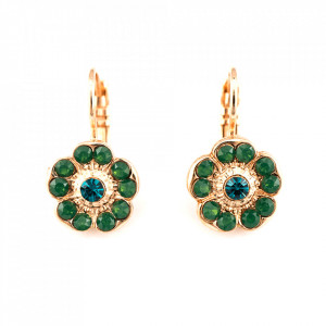 Cercei placati cu Aur roz de 24K, cu cristale originale, Julia | 1220-3322RG6