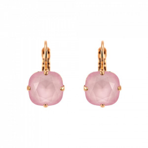 Cercei placati cu Aur roz de 24K, cu cristale Swarovski, Powder Rose | 1470/1-121RG6-Roz-6060