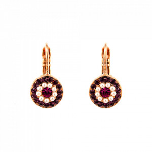 Cercei placati cu Aur roz de 24K, cu cristale originale, Take my Breath Away| 1344-1156RG6
