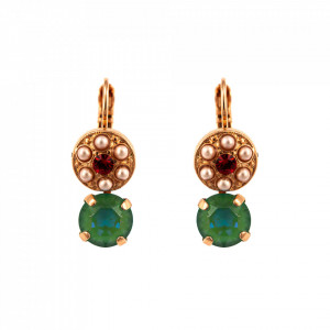 Cercei placati cu Aur roz de 24K, cu cristale originale, Take my Breath Away| 1044/5-1156RG6