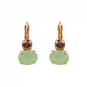 Cercei placati cu Aur roz de 24K, cu cristale Swarovski, California Dreaming | 1462-1067RG6-Vernil/Roz-9180