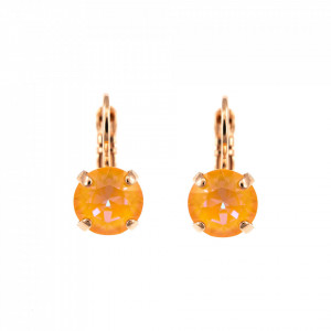 Cercei placati cu Aur roz de 24K, cu cristale Swarovski, Gardenia | 1440-140RG6-Portocaliu-5760